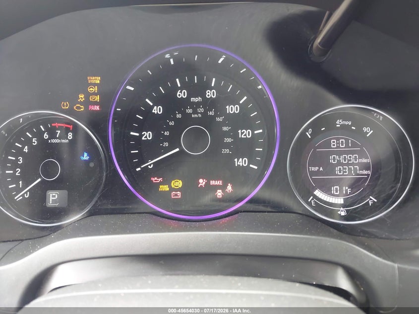 2016 Honda Hr-V Ex-L VIN: 3CZRU5H71GM704557 Lot: 45654030