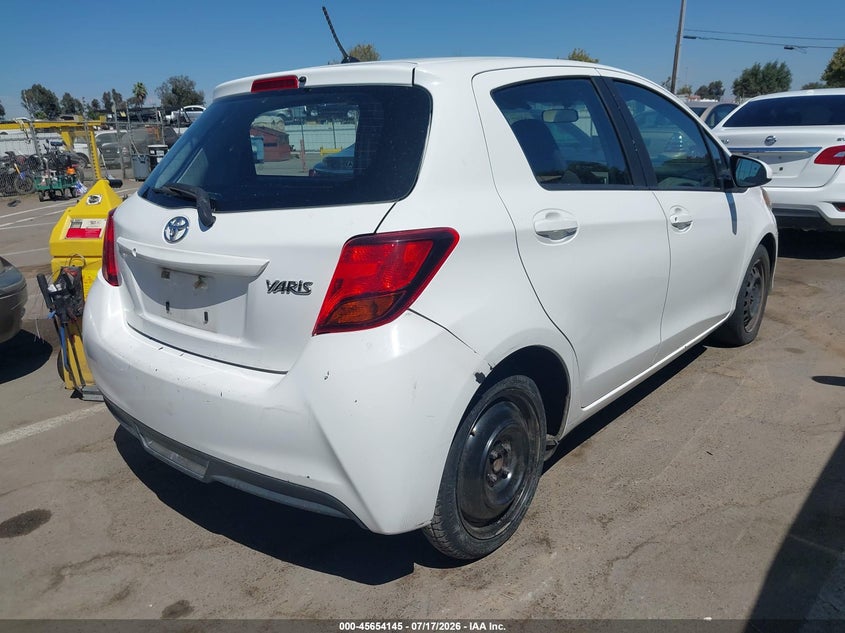 Vin: vnkktud33ga069367, lot: 46152700, toyota yaris l 20164