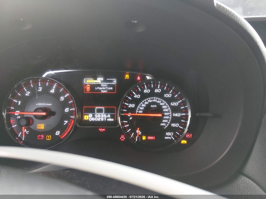 2019 Subaru Wrx VIN: JF1VA1A60K9821132 Lot: 45654428