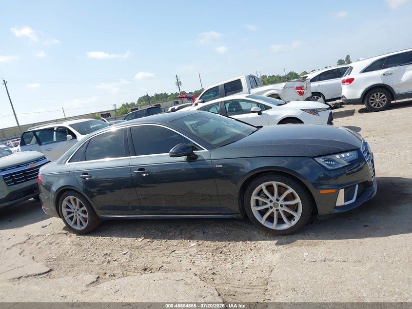 2019 Audi A4 45 Premium VIN: WAUDNAF47KA115613 Lot: 45654665