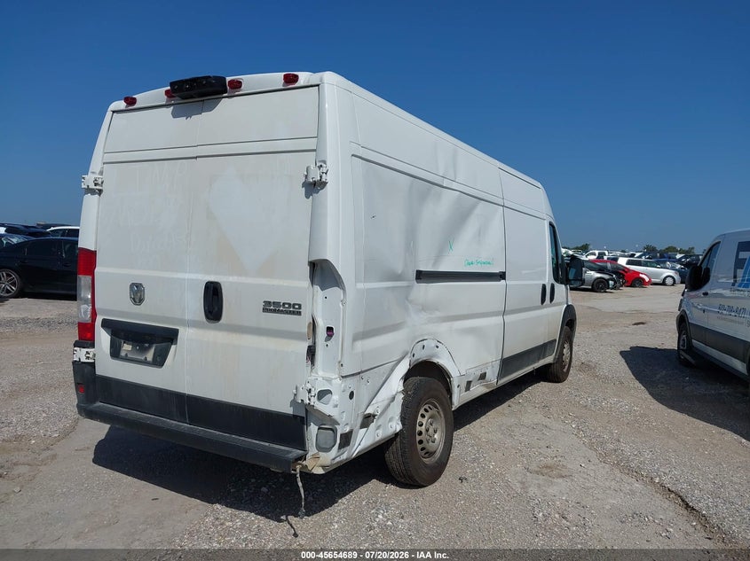 Vin: 3c6mrvjg6se517921, lot: 46153244, ram promaster 3500 cargo van tradesman high roof 159 wb ext 20254