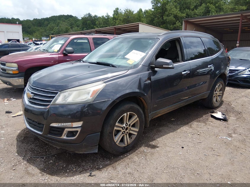 Vin: 1gnkrgkd7fj251339, lot: 46153329, chevrolet traverse lt 20152