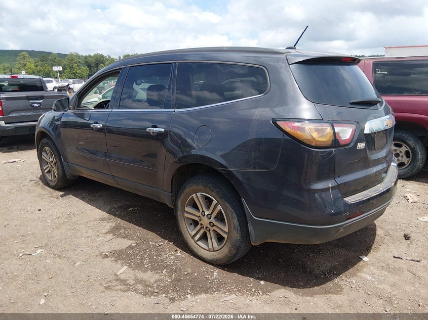 Vin: 1gnkrgkd7fj251339, lot: 46153329, chevrolet traverse lt 20153