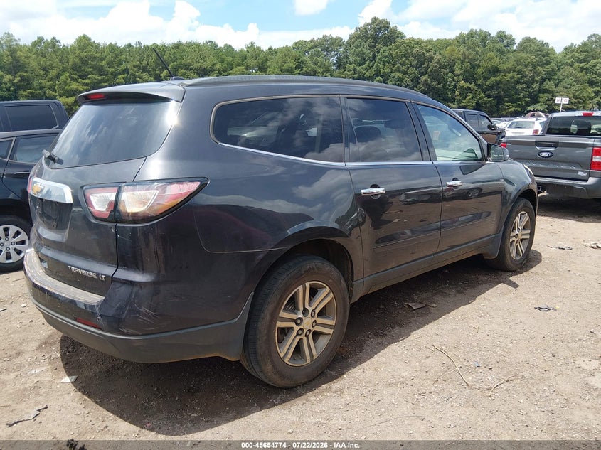 Vin: 1gnkrgkd7fj251339, lot: 46153329, chevrolet traverse lt 20154
