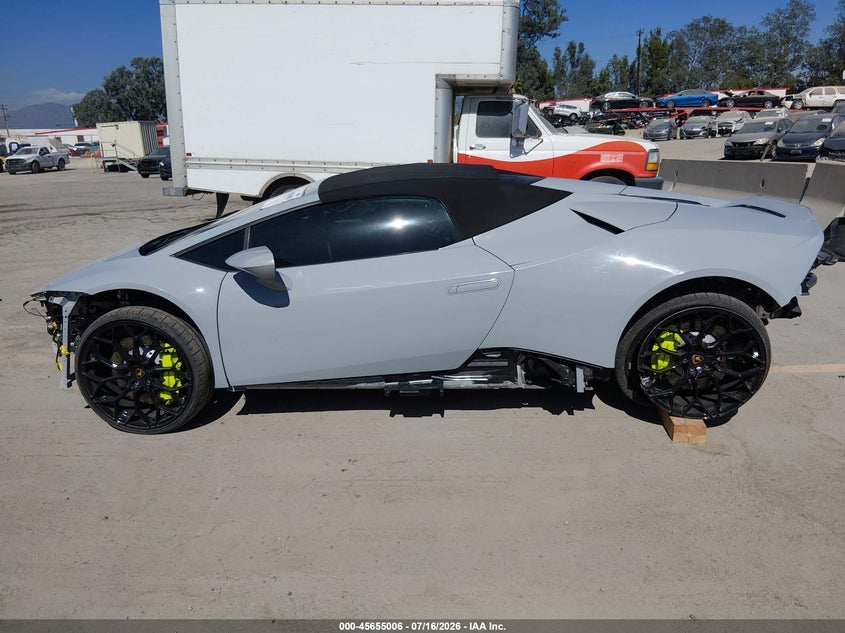 2022 Lamborghini Huracan Evo Spyder Rwd VIN: ZHWUT5ZF7NLA19691 Lot: 45655006