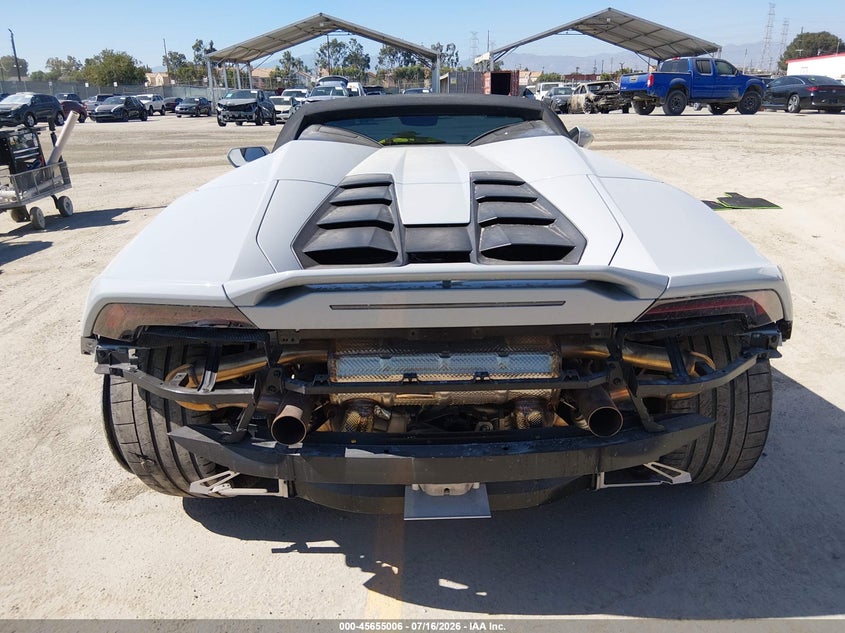 2022 Lamborghini Huracan Evo Spyder Rwd VIN: ZHWUT5ZF7NLA19691 Lot: 45655006
