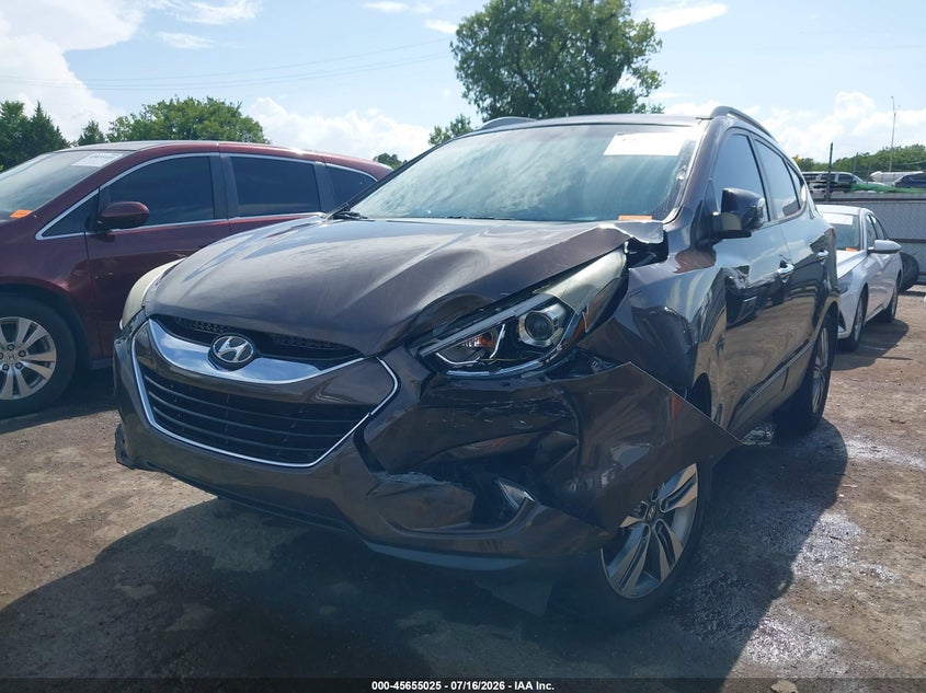2015 Hyundai Tucson Limited, Повреждение двигателя, IAAI, VIN KM8JU3AG7FU976666 — фото 2