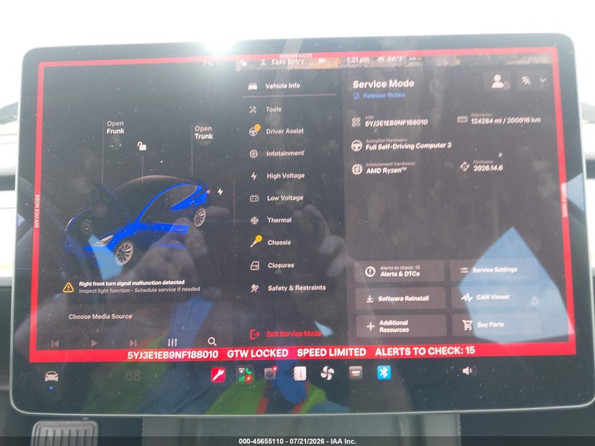 2022 Tesla Model 3 Long Range Dual Motor All-Wheel Drive VIN: 5YJ3E1EB9NF188010 Lot: 45655110