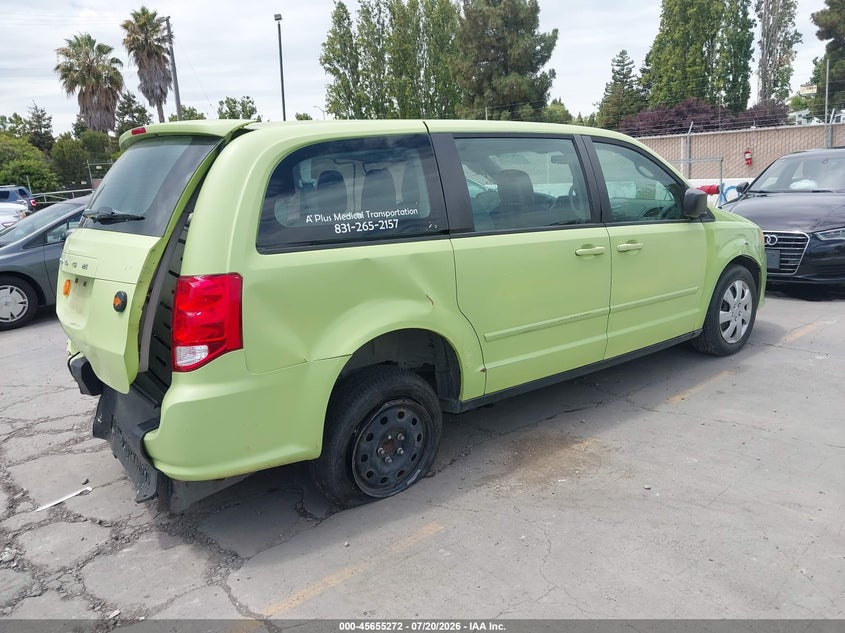 Vin: 2c4rdgbg1er378243, lot: 46153828, dodge grand caravan american value pkg 20144