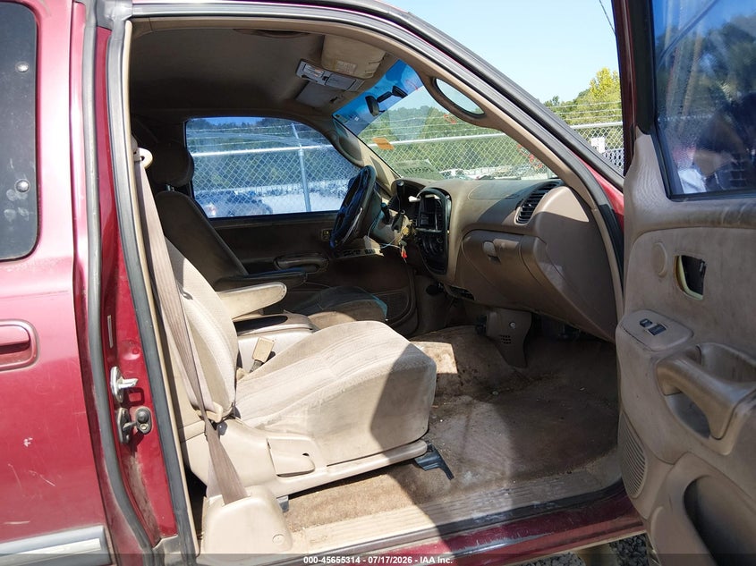 2001 Toyota Tundra Sr5 V8 VIN: 5TBRT34111S166067 Lot: 45655314