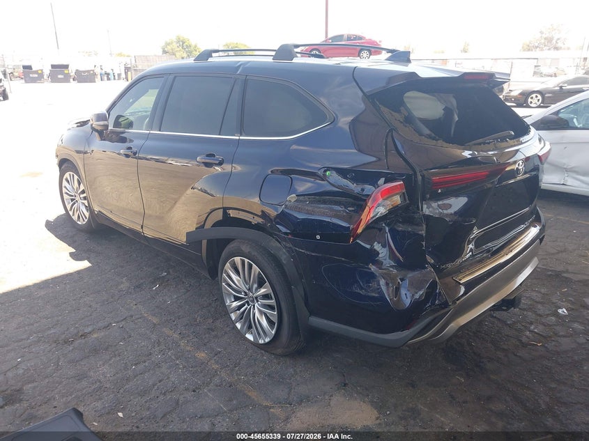 Vin: 5tdebrch2ss689920, lot: 46153894, toyota highlander hybrid platinum 20253