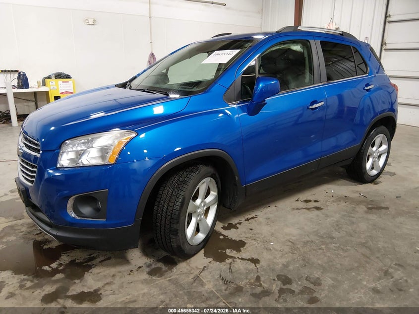 Vin: kl7cjtsb1fb200776, lot: 46153897, chevrolet trax ltz 20152