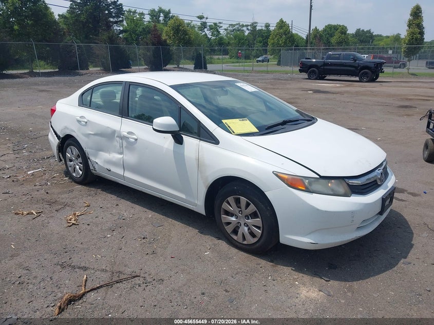 2012 HONDA CIVIC SEDAN 1.8L I-4 VVT, 140HP