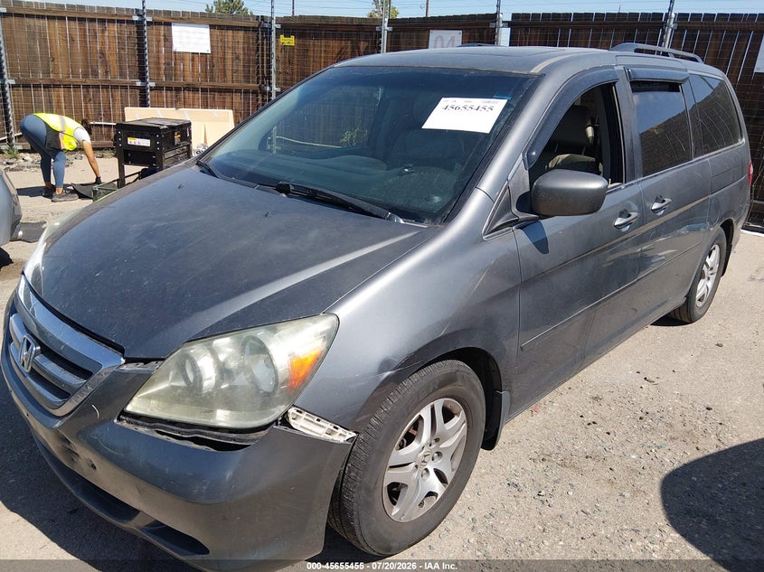 2007 Honda Odyssey Ex-L VIN: 5FNRL38757B089979 Lot: 45655455