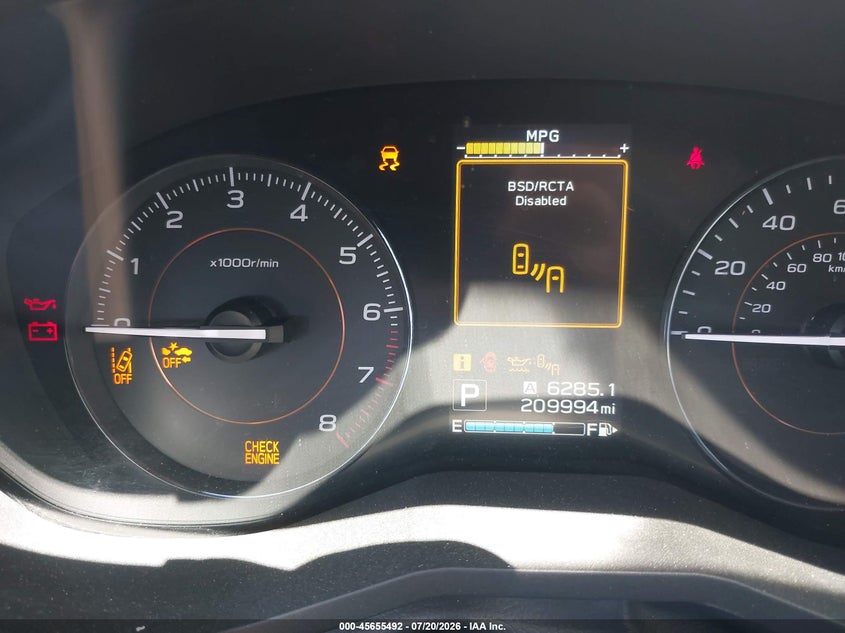2019 Subaru Crosstrek 2.0I Premium VIN: JF2GTAEC5KH274654 Lot: 45655492