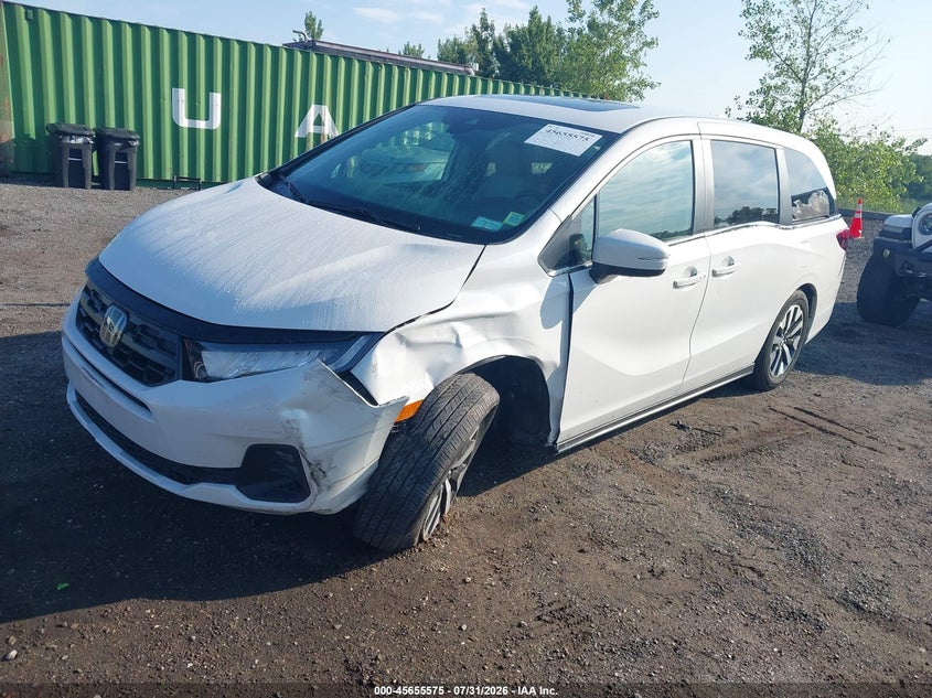 Vin: 5fnrl6h62sb026260, lot: 46154130, honda odyssey ex-l 20252