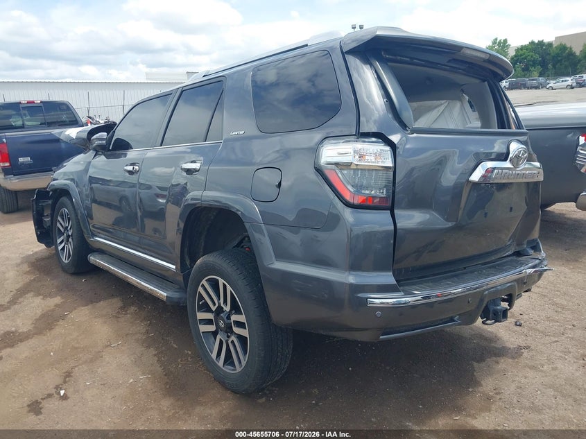 Vin: jtebu5jr3l5765150, lot: 46154261, toyota 4runner limited 20203