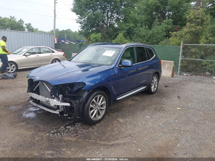 2019 BMW X3, Front End, IAAI, VIN 5UXTR9C51KLE19900 — photo 2