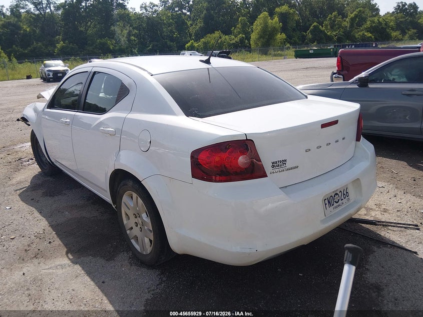 Vin: 1c3cdzab6en143801, lot: 46154484, dodge avenger se 20143
