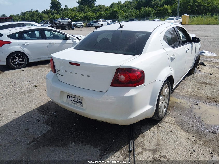 Vin: 1c3cdzab6en143801, lot: 46154484, dodge avenger se 20144