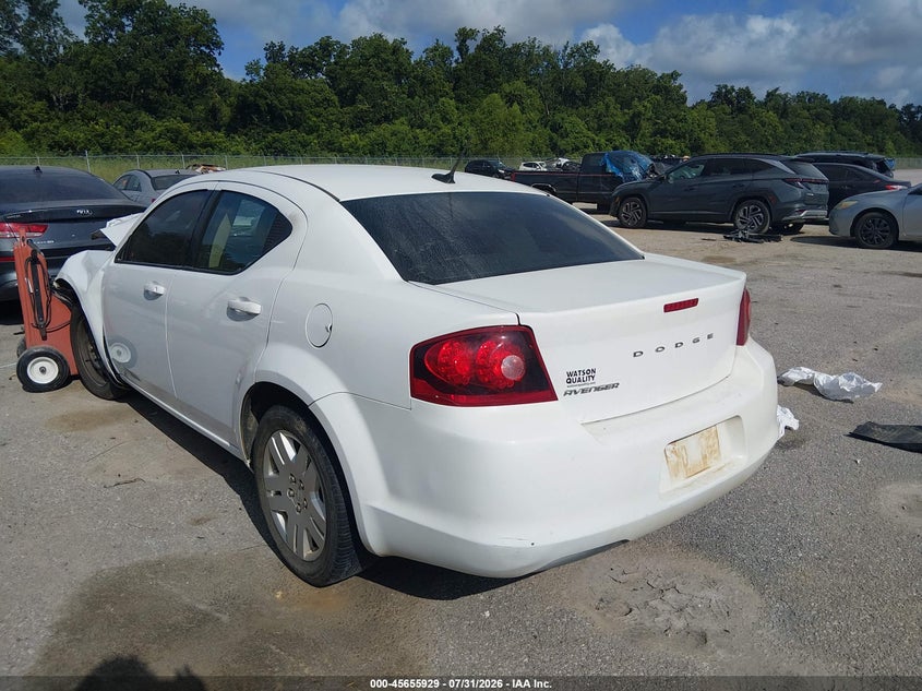 Vin: 1c3cdzab6en143801, lot: 46154484, dodge avenger se 20143