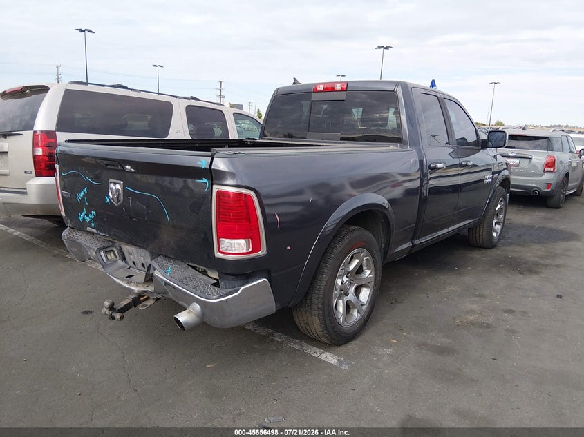 Vin: 1c6rr6jt3hs582689, lot: 46155054, ram 1500 laramie  4x2 6'4 box 20174
