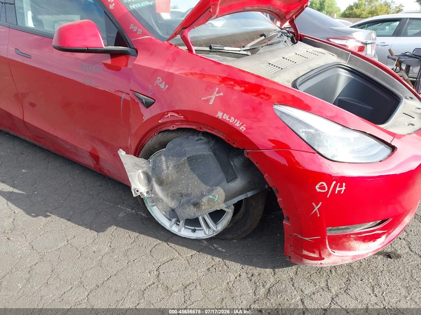 2023 Tesla Model Y Awd/Long Range Dual Motor All-Wheel Drive VIN: 7SAYGAEE6PF741101 Lot: 45656578