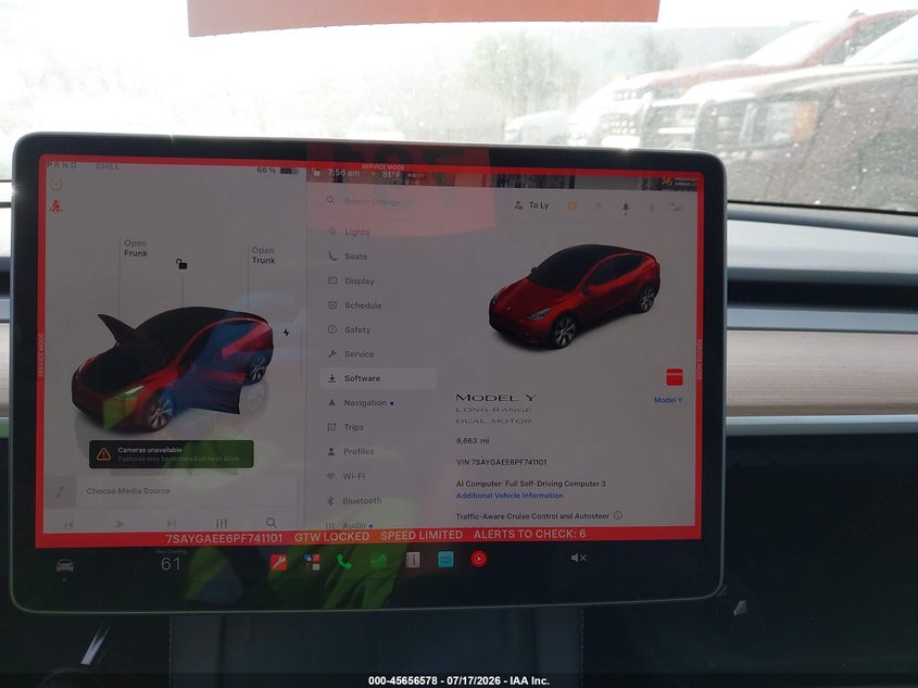 2023 Tesla Model Y Awd/Long Range Dual Motor All-Wheel Drive VIN: 7SAYGAEE6PF741101 Lot: 45656578