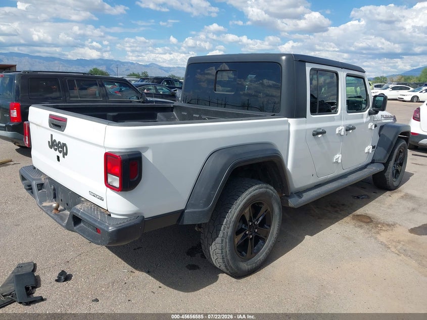 Vin: 1c6hjtag3ll186348, lot: 46155140, jeep gladiator sport s 4x4 20204