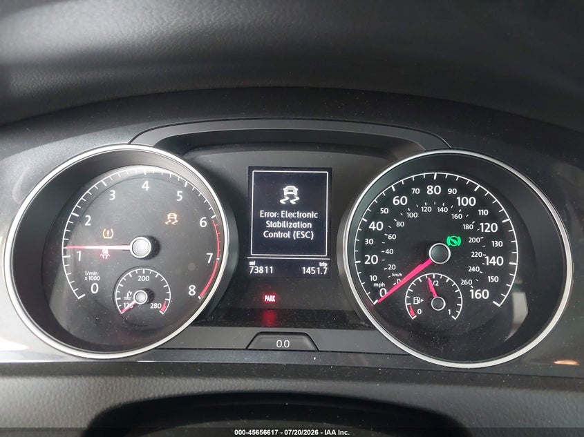2019 Volkswagen Golf 1.4T S/1.4T Se VIN: 3VWG57AUXKM010655 Lot: 45656617