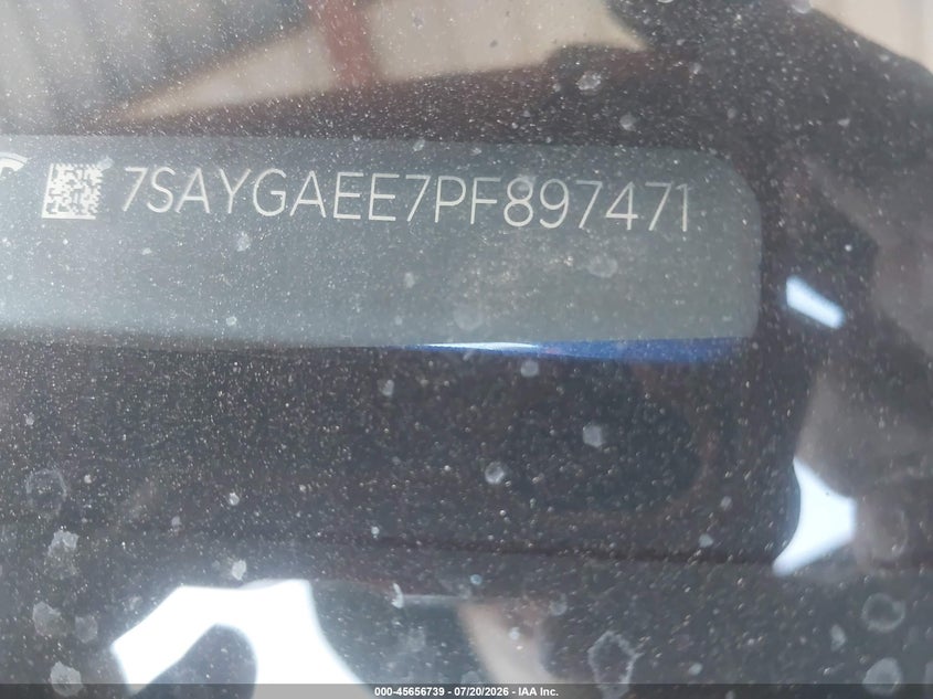 2023 Tesla Model Y Awd/Long Range Dual Motor All-Wheel Drive VIN: 7SAYGAEE7PF897471 Lot: 45656739
