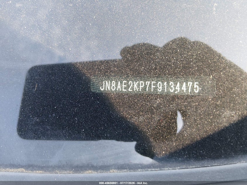 2015 Nissan Quest Sl VIN: JN8AE2KP7F9134475 Lot: 45656981