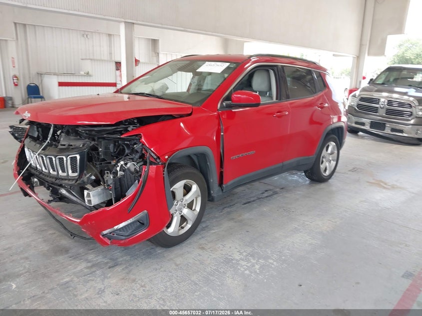 Vin: 3c4njcbb7jt268003, lot: 46155587, jeep compass latitude fwd 20182