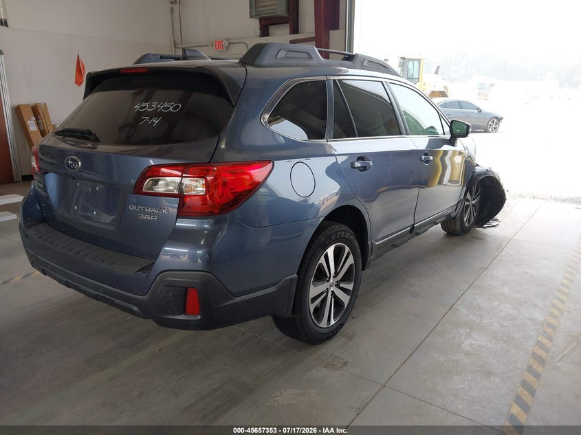 Vin: 4s4bsenc9j3287854, lot: 46155925, subaru outback 3.6r limited 20184
