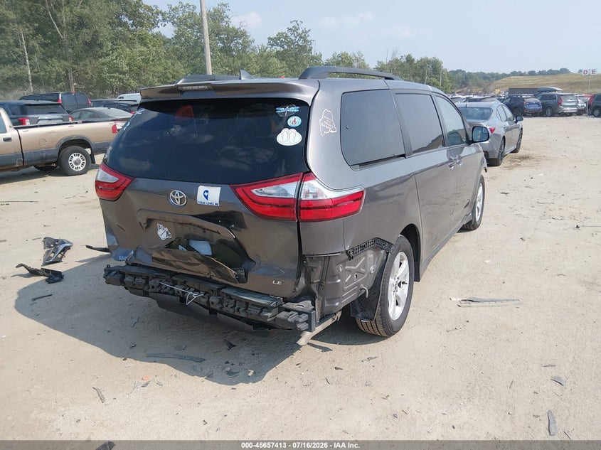 Vin: 5tdkz3dc8ks968948, lot: 46155985, toyota sienna le 8 passenger 20194