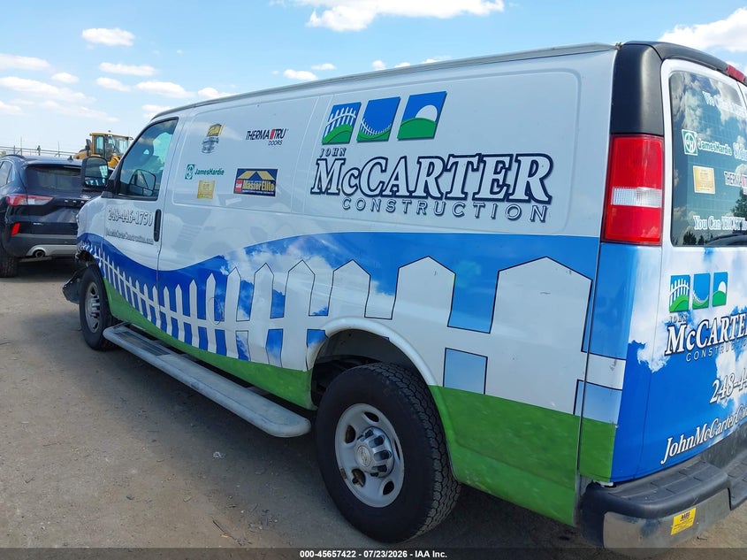 Vin: 1gcwgafp1m1257569, lot: 46155994, chevrolet express cargo rwd 2500 regular wheelbase wt 20213