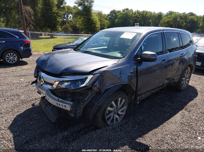 2021 Honda Pilot, Front & Rear, IAAI, VIN 5FNYF5H57MB044325 — photo 2