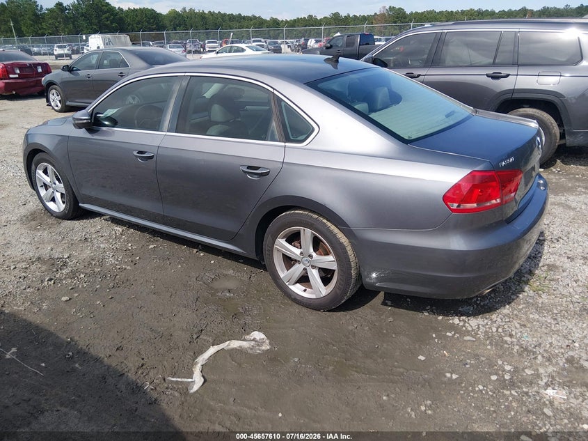 2012 Volkswagen Passat 2.5L Se VIN: 1VWBH7A39CC013638 Lot: 45657610