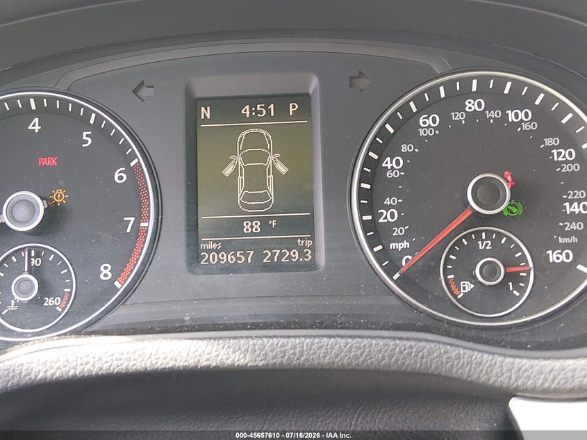 2012 Volkswagen Passat 2.5L Se VIN: 1VWBH7A39CC013638 Lot: 45657610