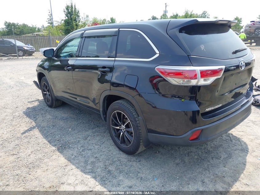 Vin: 5tdbkrfh1gs235213, lot: 46156241, toyota highlander le v6 20163