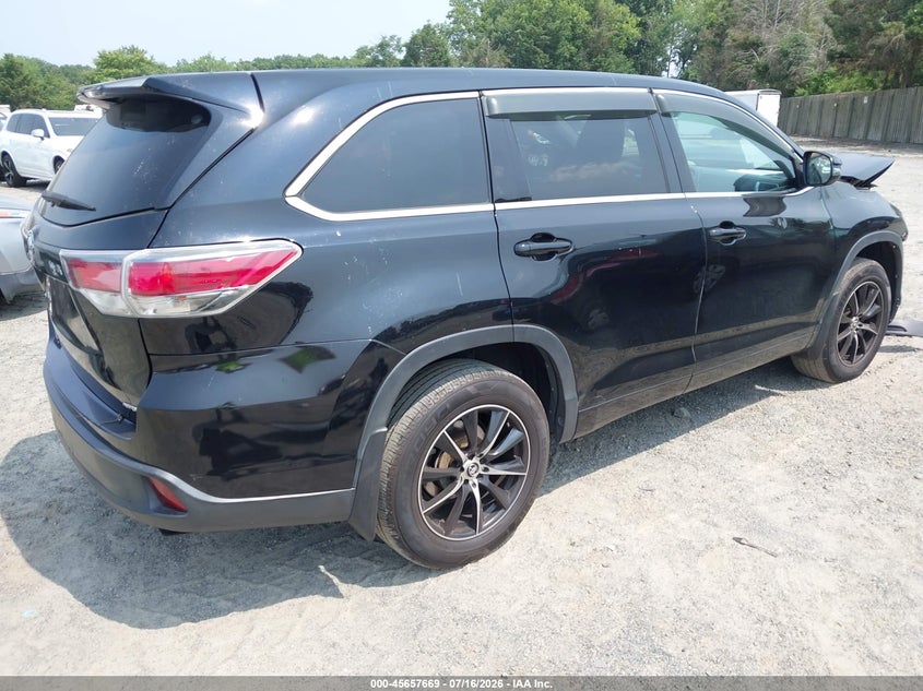 Vin: 5tdbkrfh1gs235213, lot: 46156241, toyota highlander le v6 20164