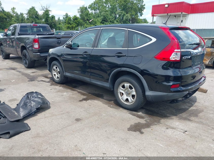 Vin: 5j6rm4h39fl025630, lot: 46156326, honda cr-v lx 20153