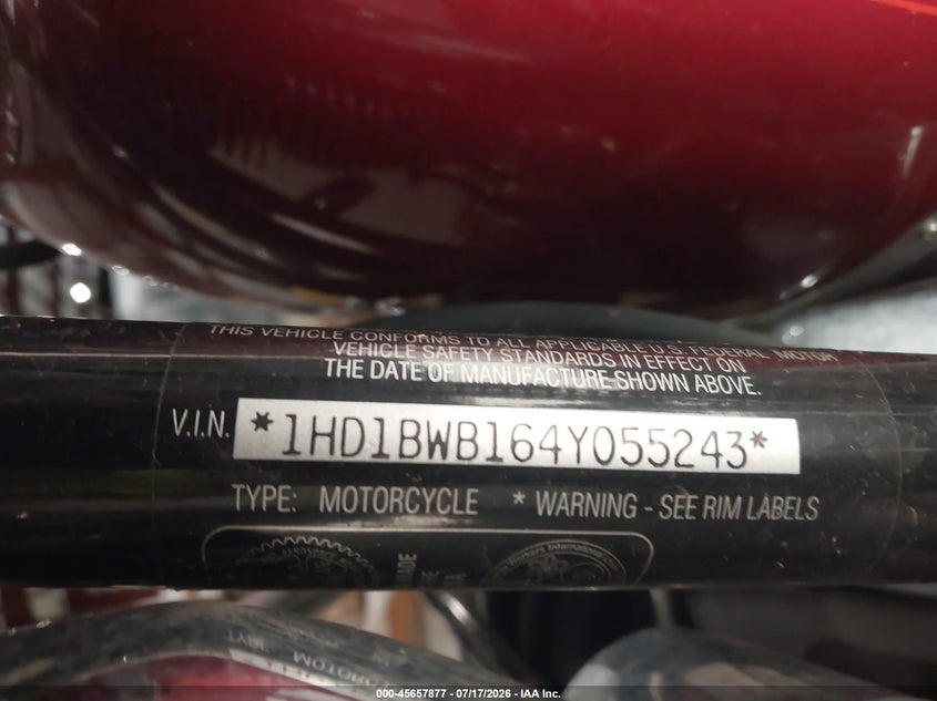 2004 Harley-Davidson Flstci VIN: 1HD1BWB164Y055243 Lot: 45657877