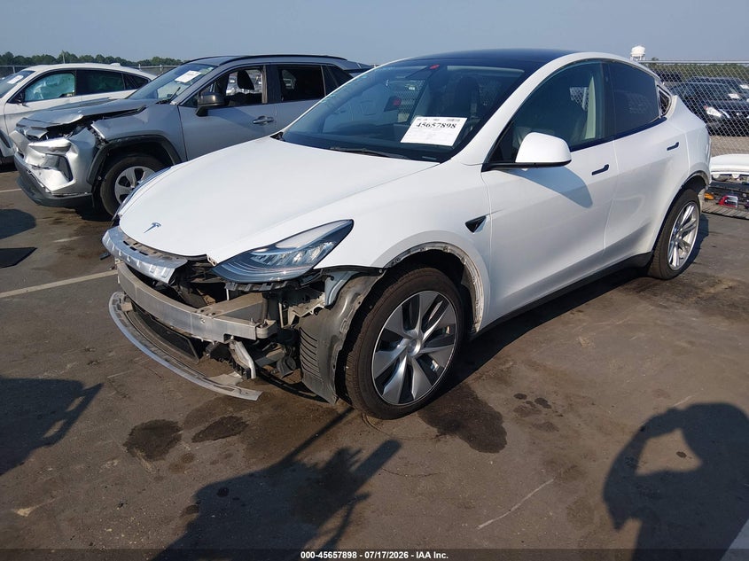 2023 Tesla Model Y, Front & Rear, IAAI, VIN 7SAYGDEE9PA090917 — photo 2