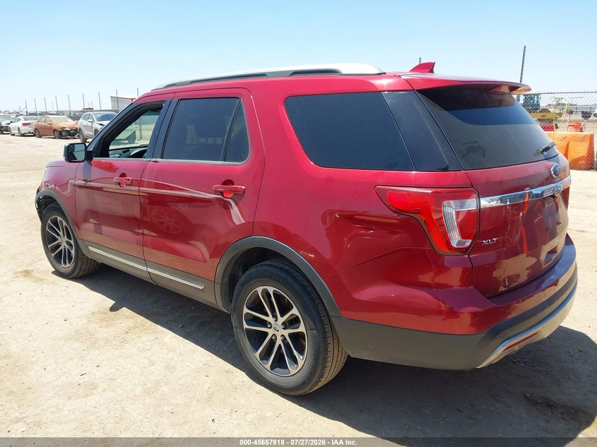 Vin: 1fm5k7d89ggc33378, lot: 46156490, ford explorer xlt 20163