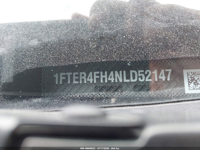 2022 Ford Ranger Xlt VIN: 1FTER4FH4NLD52147 Lot: 45658022
