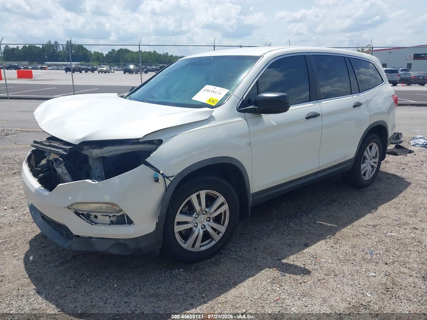 Vin: 5fnyf5h11hb033842, lot: 46156703, honda pilot lx 20172
