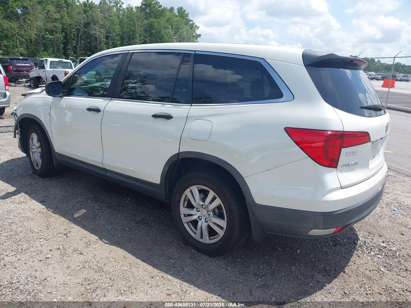 Vin: 5fnyf5h11hb033842, lot: 46156703, honda pilot lx 20173