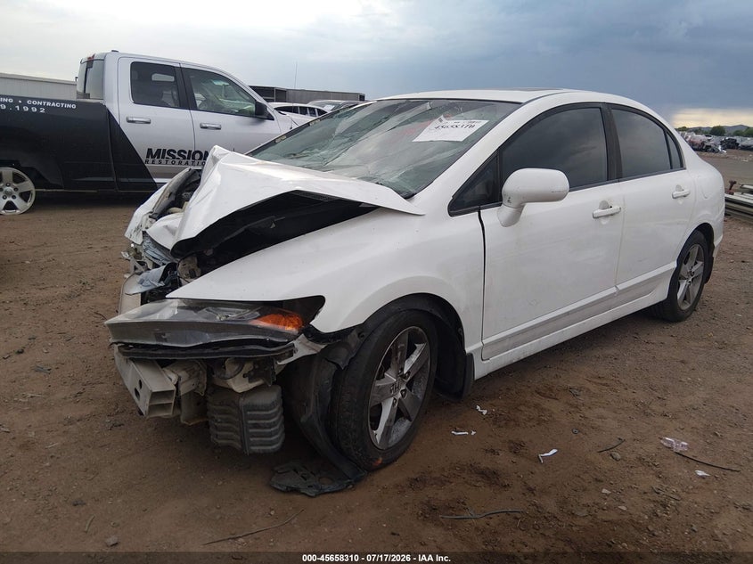 2008 Honda Civic, Повреждение двигателя, IAAI, VIN 1HGFA16858L080420 — фото 2