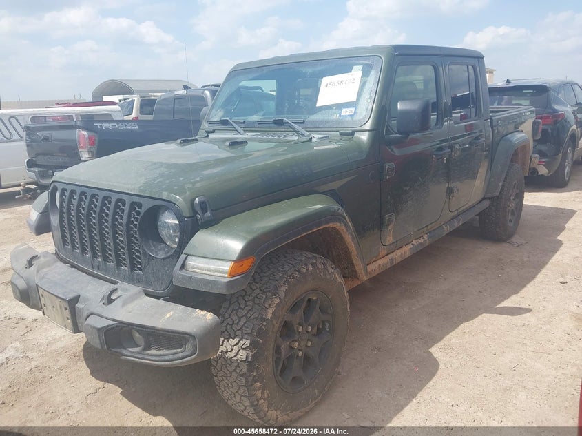 Vin: 1c6hjtagxnl176810, lot: 46157044, jeep gladiator willys 4x4 20222